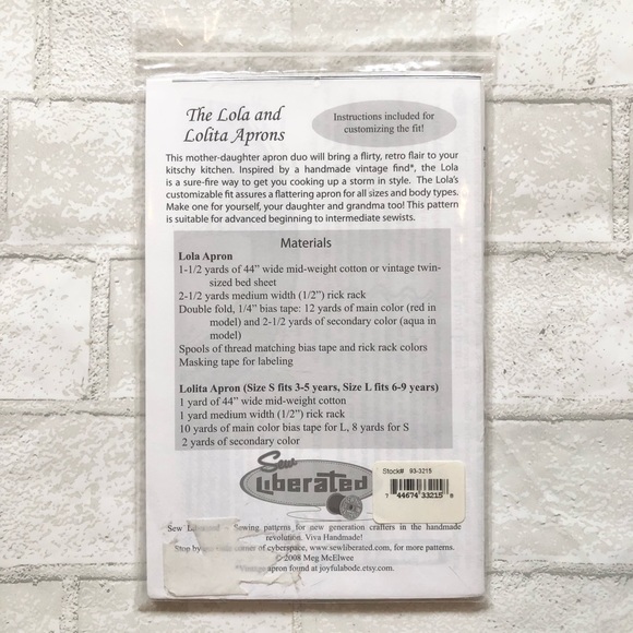 The Lola apron pattern for mother and daughter - Picture 2 of 2